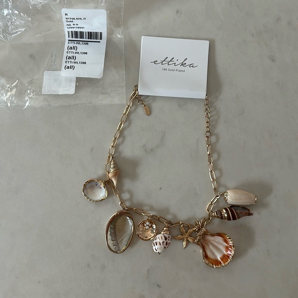 Ettika Private Island Assorted Shell Necklace from Revolve NWT